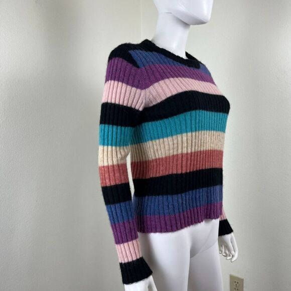 Rails Women Size S Kylie Stripe Rainbow Alpaca Wool Pullover Crew NEW Sweater - Picture 5 of 12